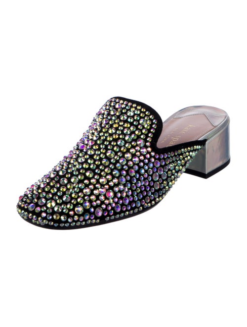 Kate Spade New York Suede Crystal Embellishments Mules