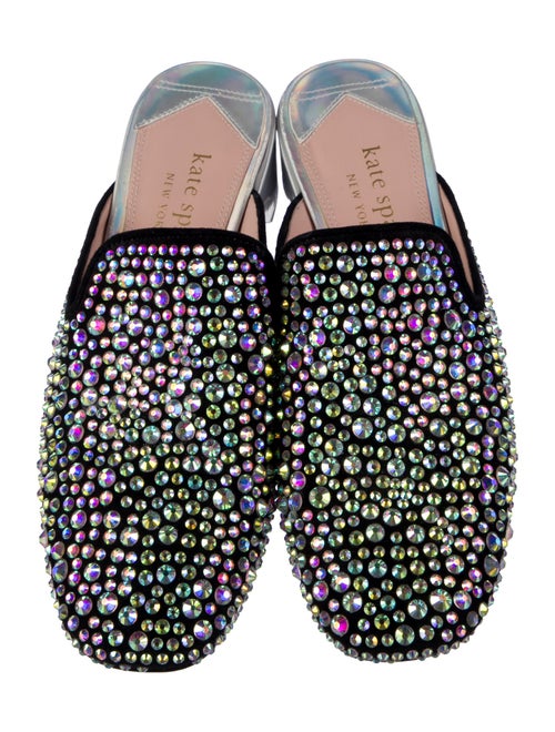 Kate Spade New York Suede Crystal Embellishments Mules