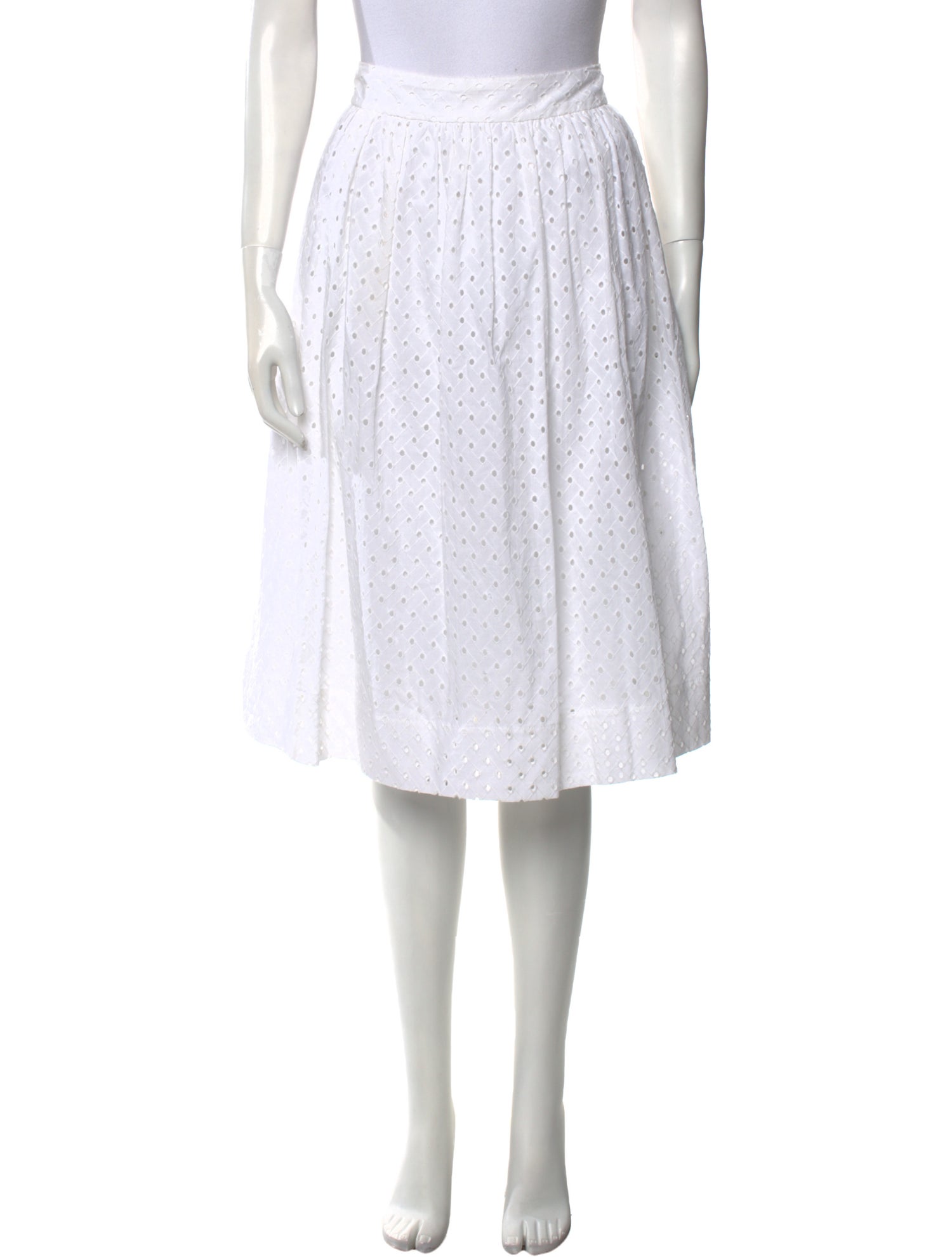 Kate Spade New York Eyelet Trim Knee-Length Skirt