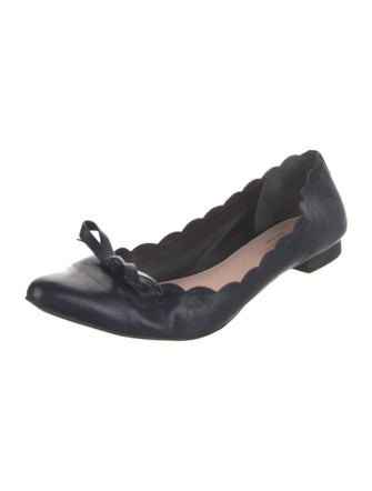 Kate Spade New York Leather Bow Accents Ballet Flats