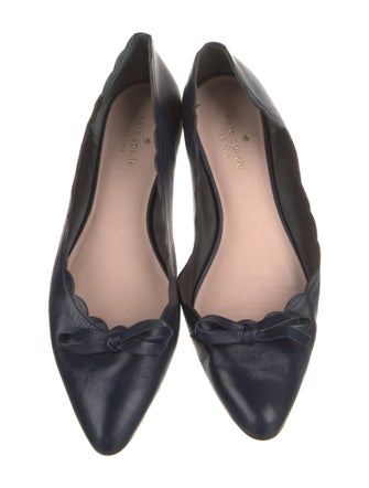 Kate Spade New York Leather Bow Accents Ballet Flats
