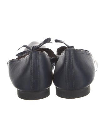 Kate Spade New York Leather Bow Accents Ballet Flats