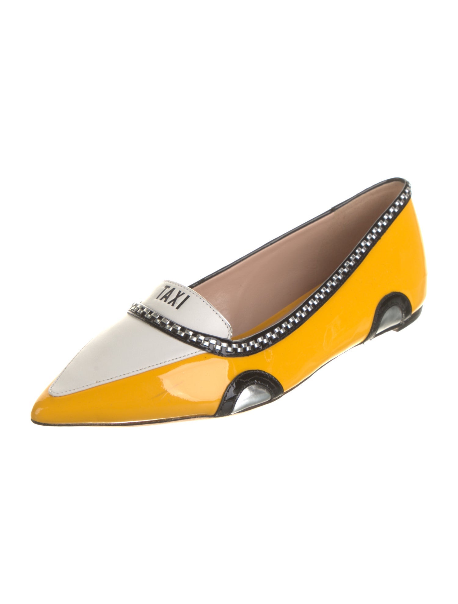Kate Spade New York Patent Leather Colorblock Pattern Flats