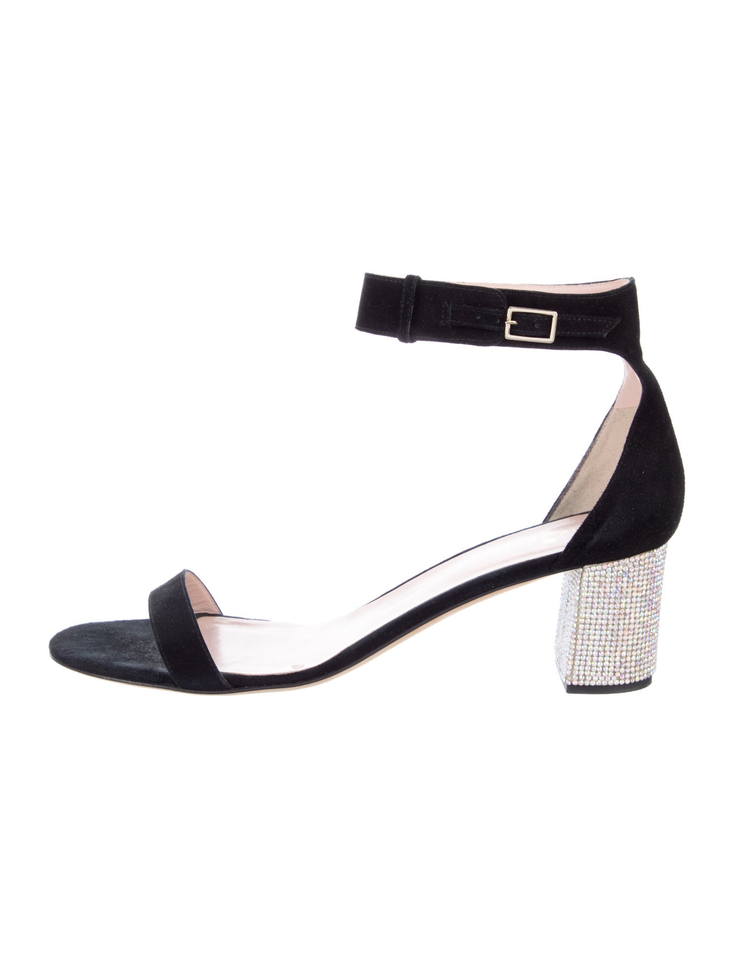 Kate Spade New York Suede Crystal Embellishments Sandals