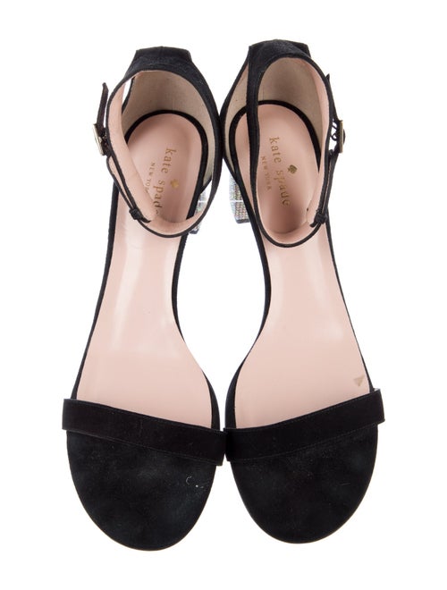 Kate Spade New York Suede Crystal Embellishments Sandals