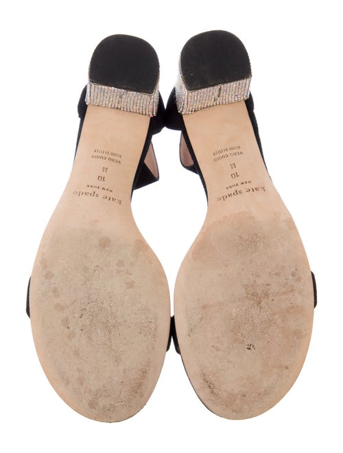 Kate Spade New York Suede Crystal Embellishments Sandals