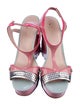 Kate Spade New York Patent Leather Printed T-Strap Sandals