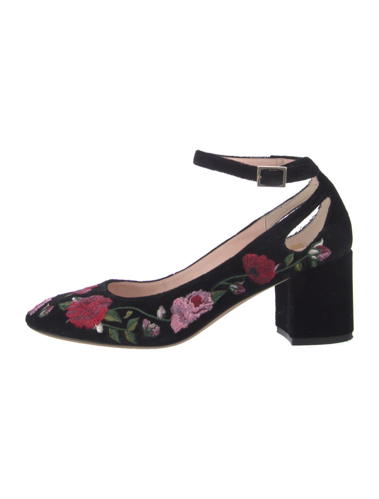 Kate Spade New York Velvet Floral Print Pumps