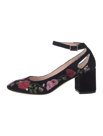 Kate Spade New York Velvet Floral Print Pumps
