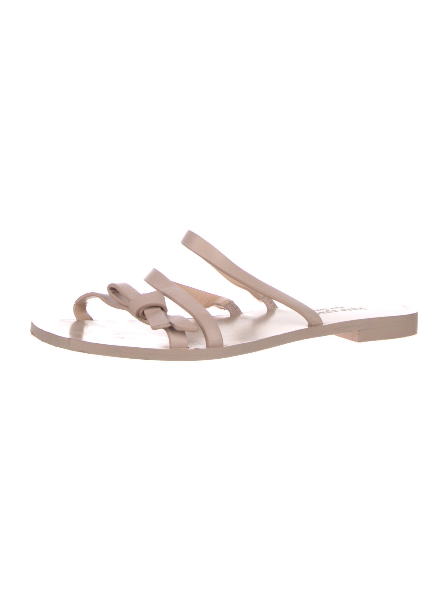 Kate Spade New York Leather Bow Accents Slides