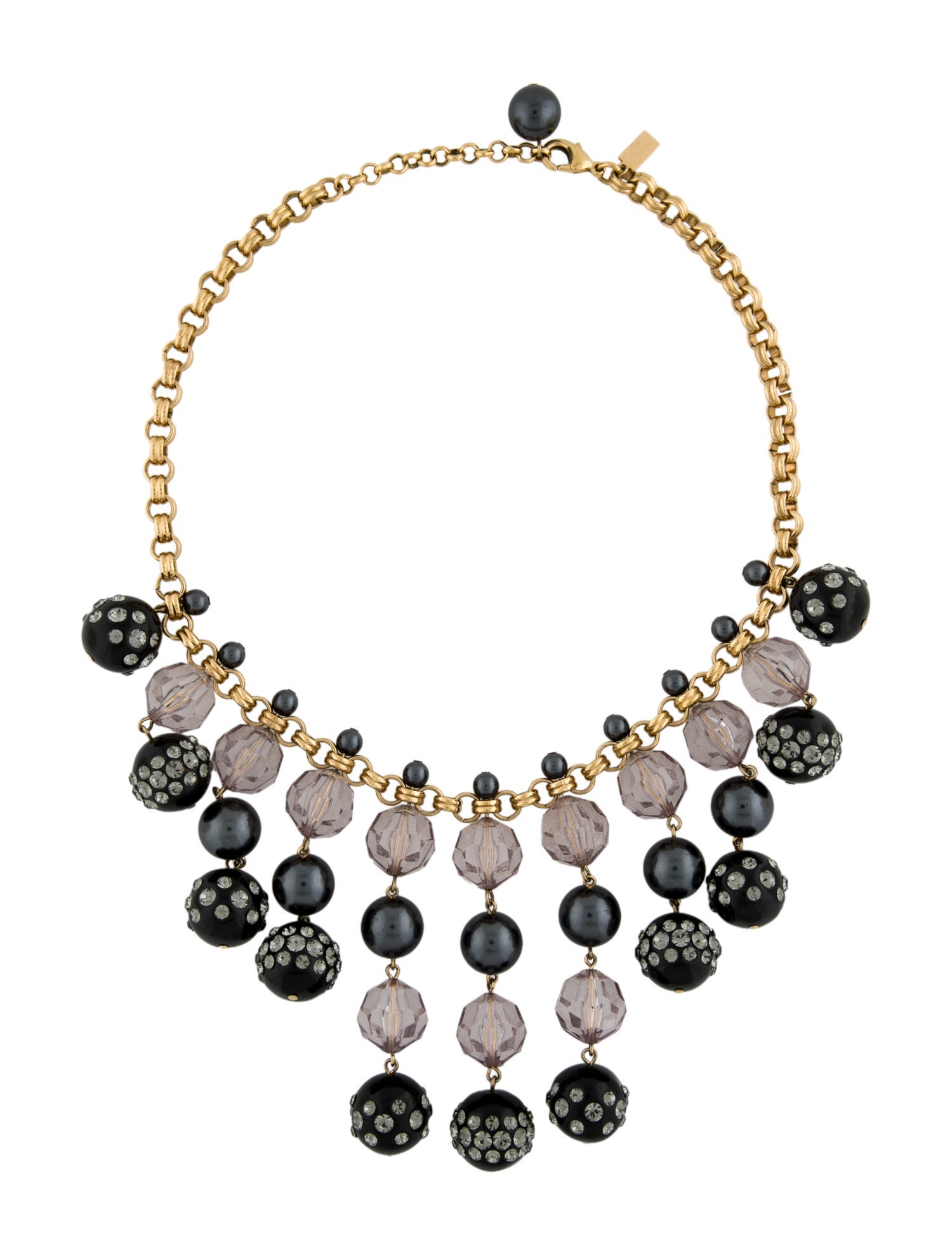 Kate Spade New York Faux Pearl & Crystal, Resin Collar Necklace