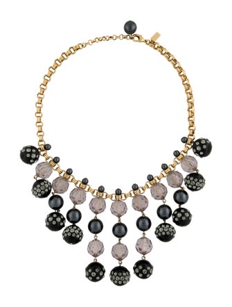 Kate Spade New York Faux Pearl & Crystal, Resin Collar Necklace