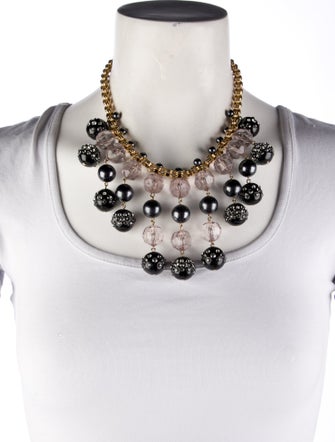 Kate Spade New York Faux Pearl & Crystal, Resin Collar Necklace