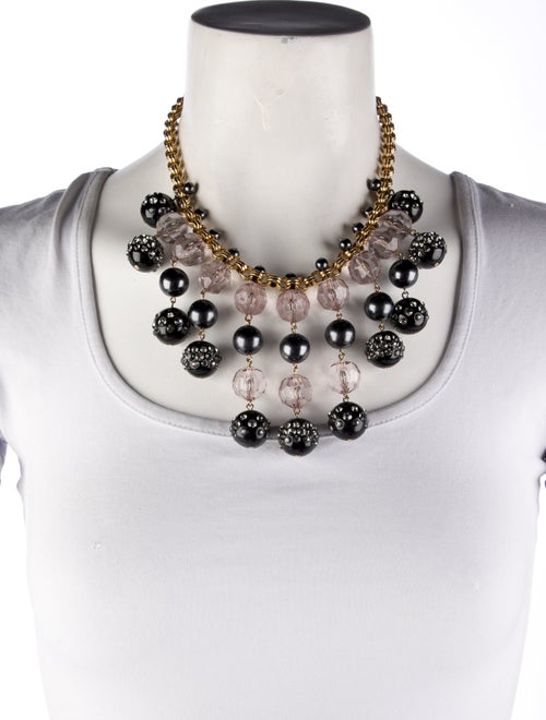 Kate Spade New York Faux Pearl & Crystal, Resin Collar Necklace