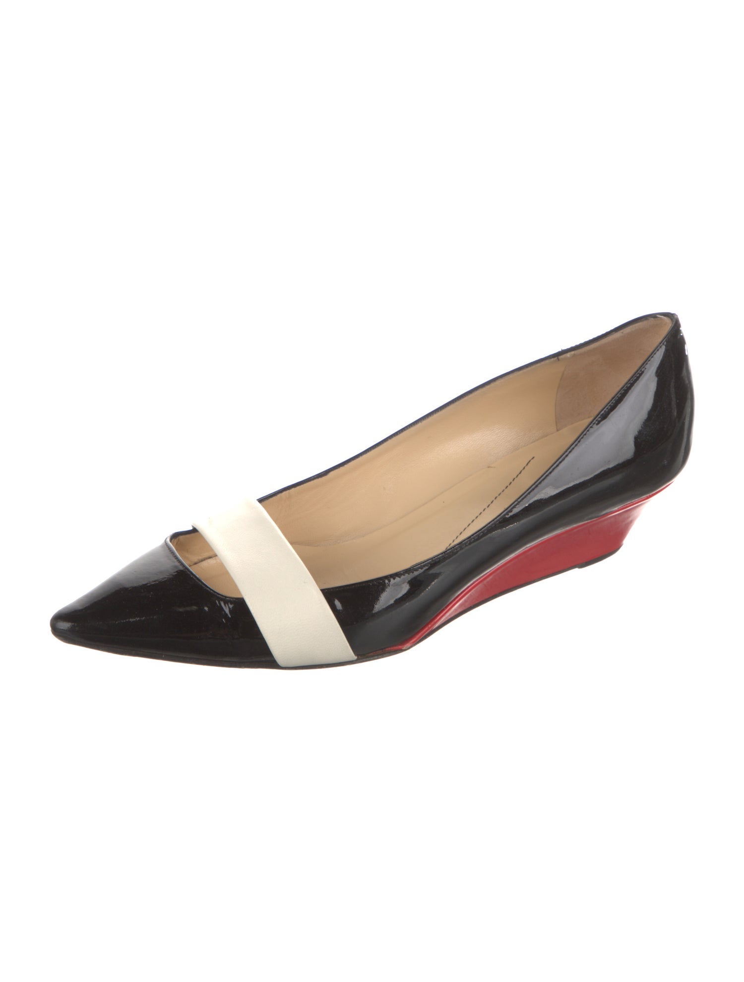 Kate Spade New York Patent Leather Colorblock Pattern Pumps