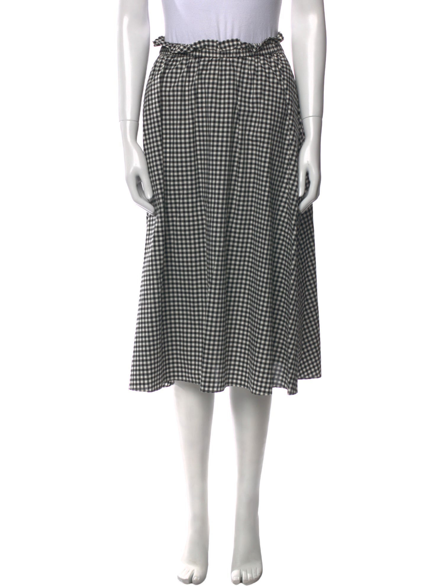 Kate Spade New York Plaid Print Midi Length Skirt