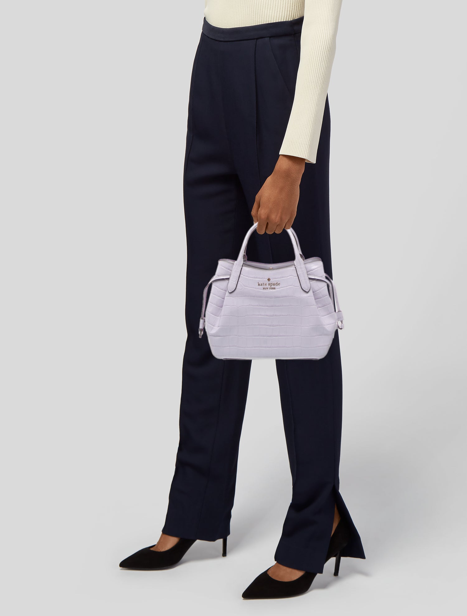 Kate Spade New York Embossed Leather Top Handle Bag
