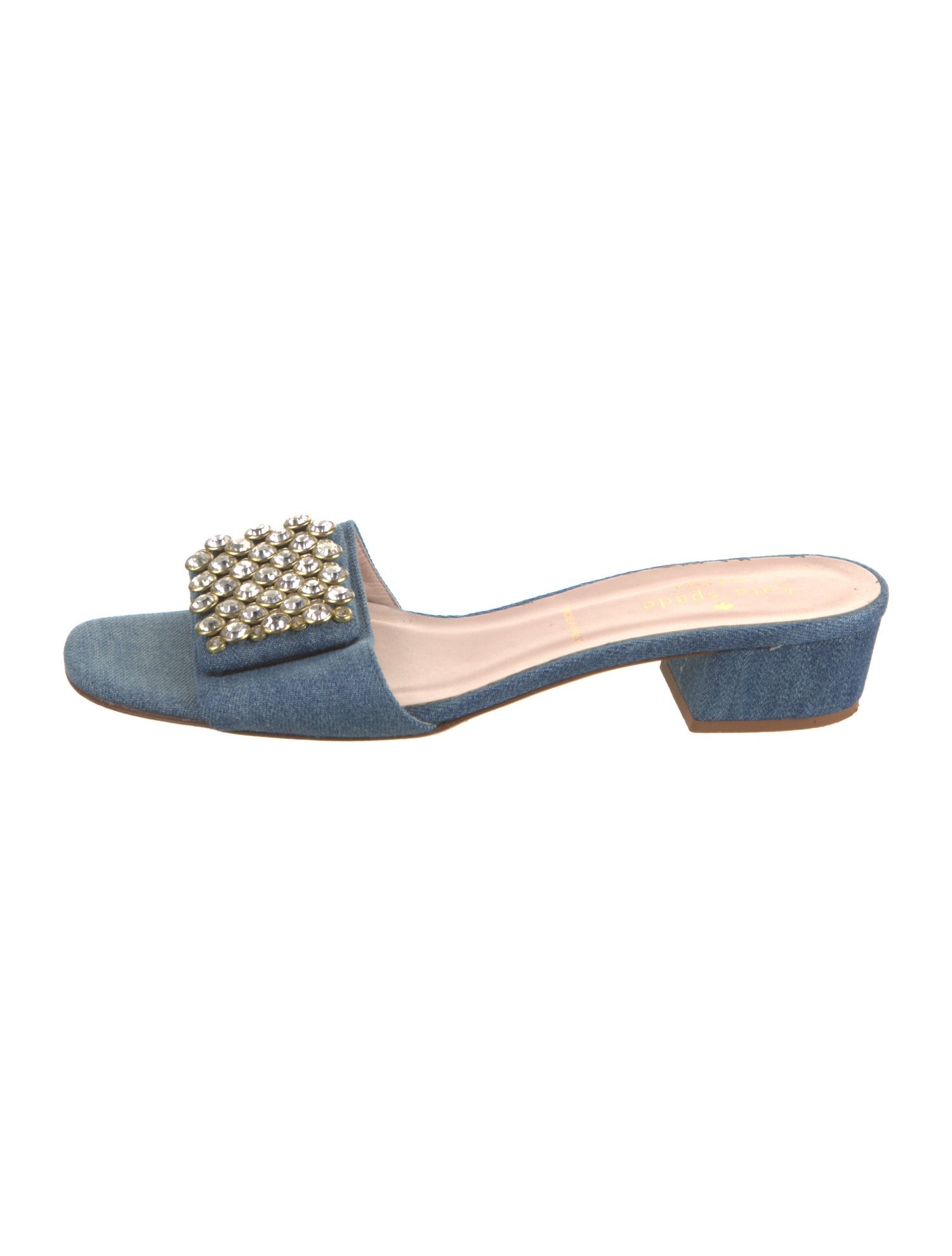 Kate Spade New York Denim Crystal Embellishments Sandals