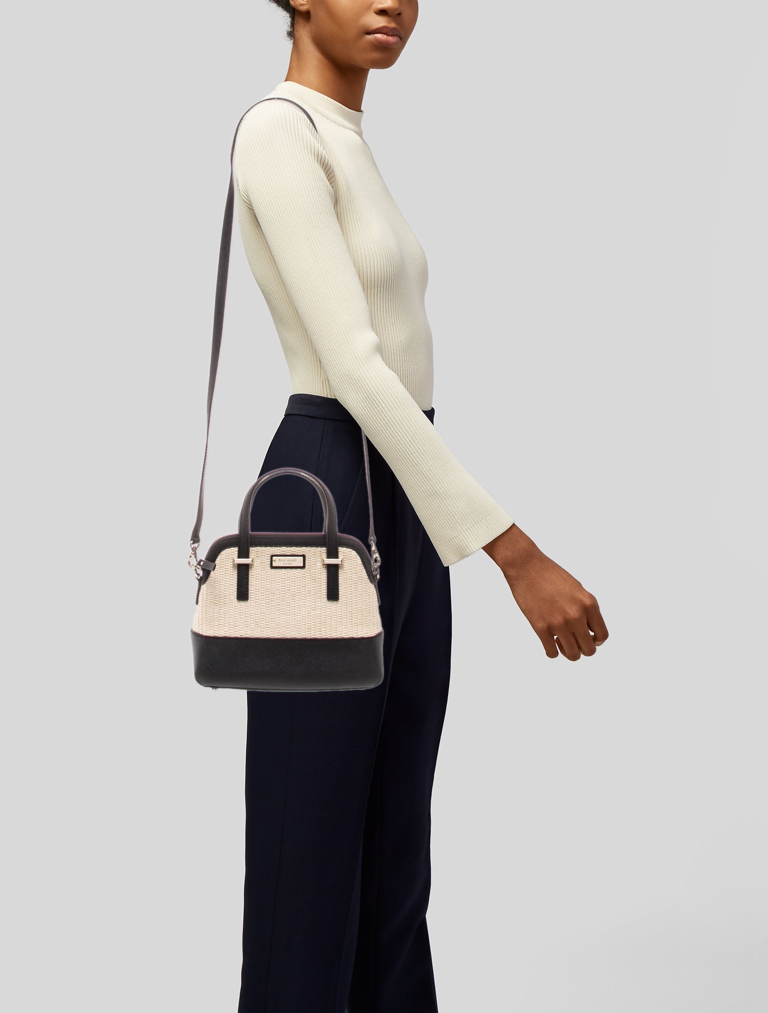 Kate Spade New York Raffia Top Handle Bag