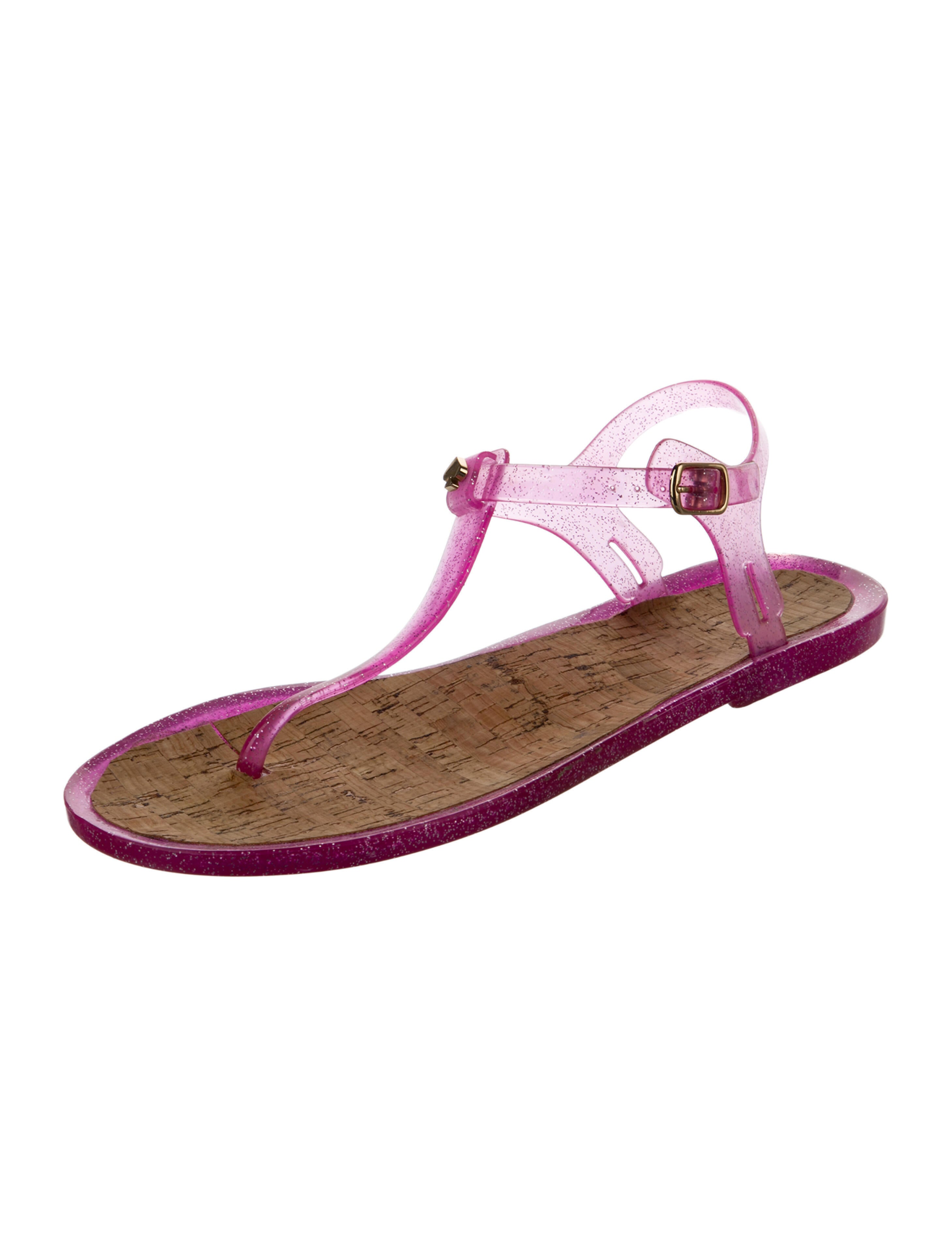 Kate Spade New York Rubber Glitter Accents T-Strap Sandals