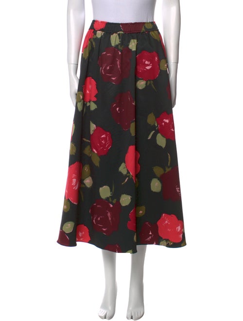 Kate Spade New York Floral Print Midi Length Skirt