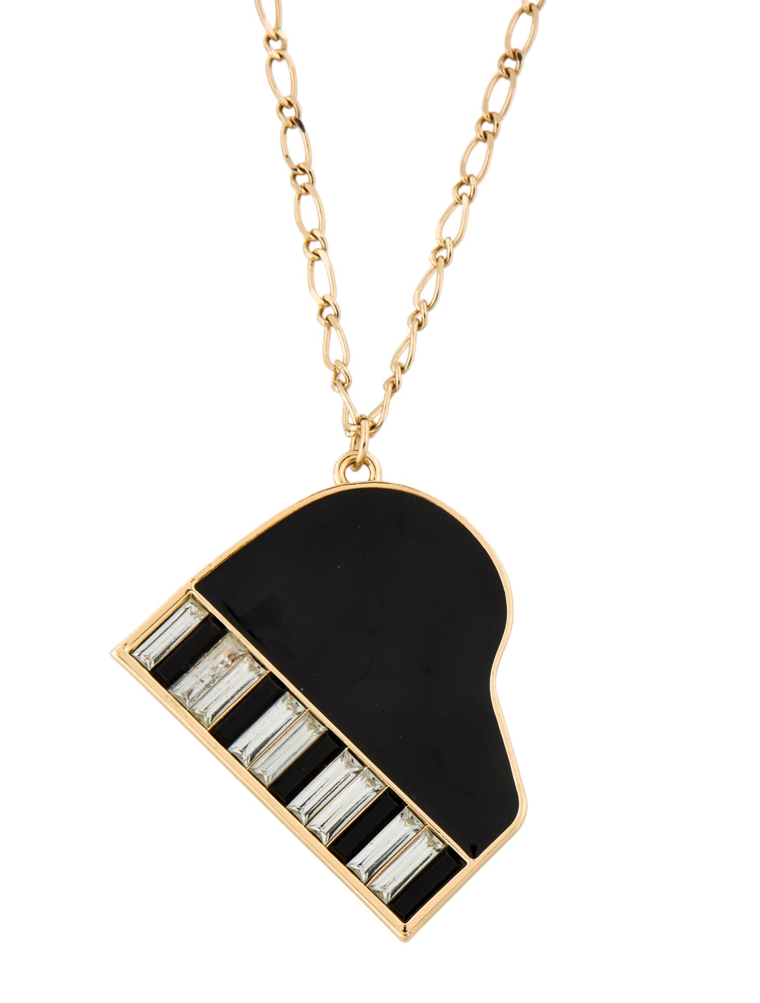 Kate Spade New York Crystal & Enamel Piano Pendant Necklace