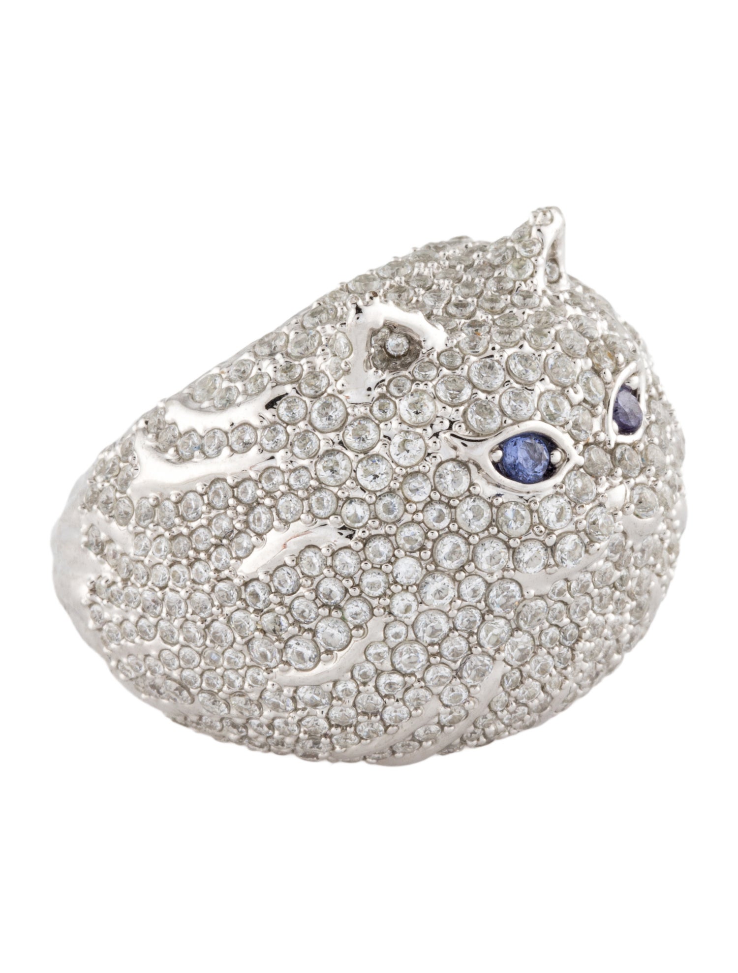 Kate Spade New York Crystal Pretty Kitty Cocktail Ring