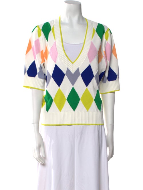 Kate Spade New York Printed V-Neck Sweater