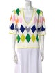 Kate Spade New York Printed V-Neck Sweater