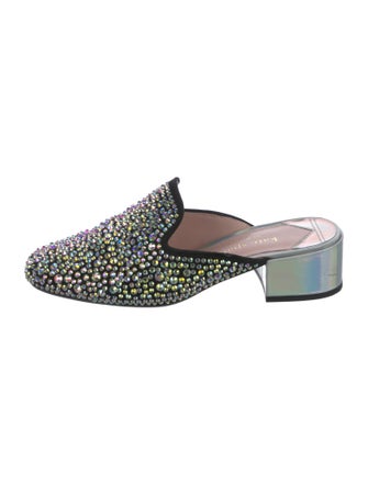 Kate Spade New York Suede Crystal Embellishments Mules