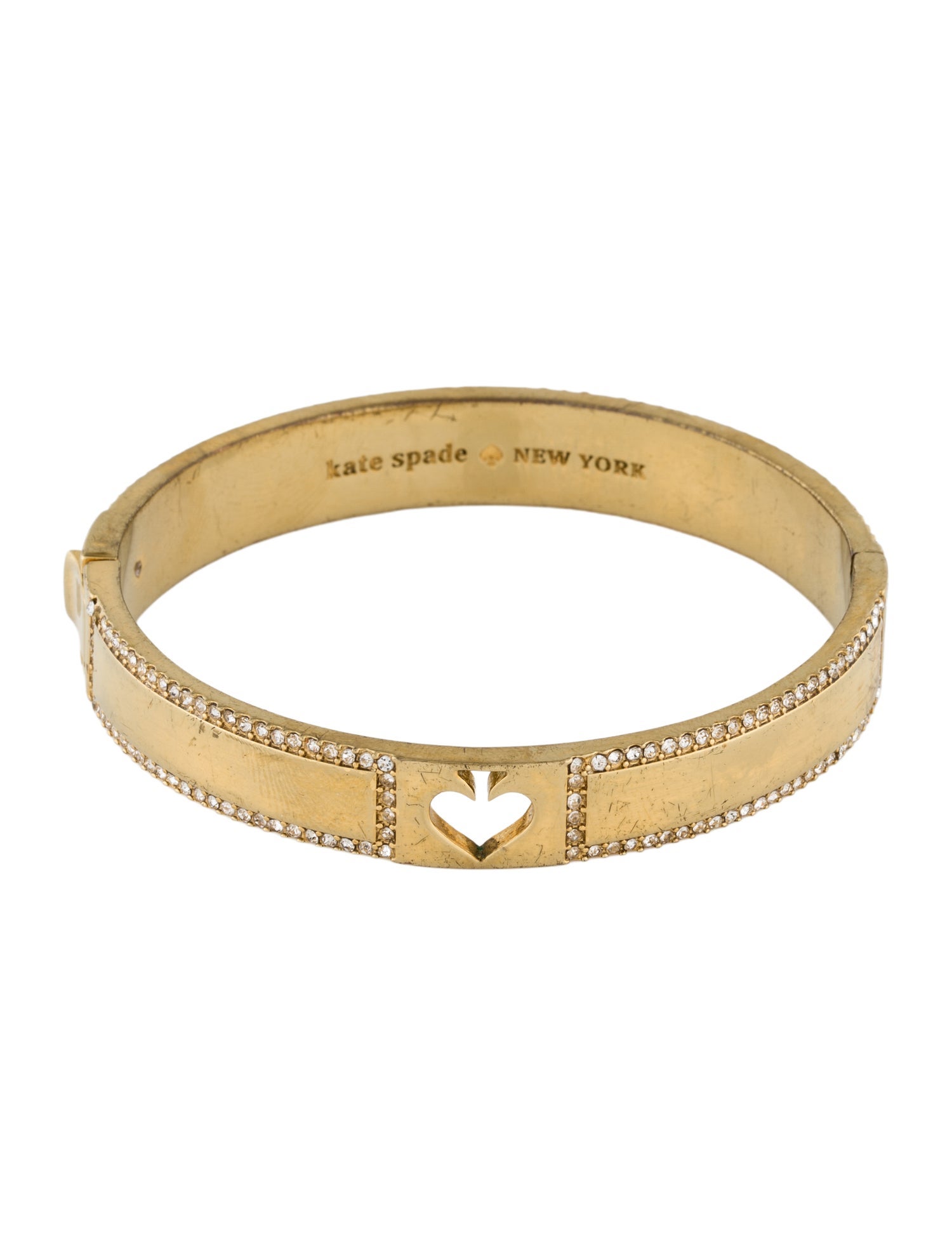 Kate Spade New York Crystal Hinged Bangle Bracelet