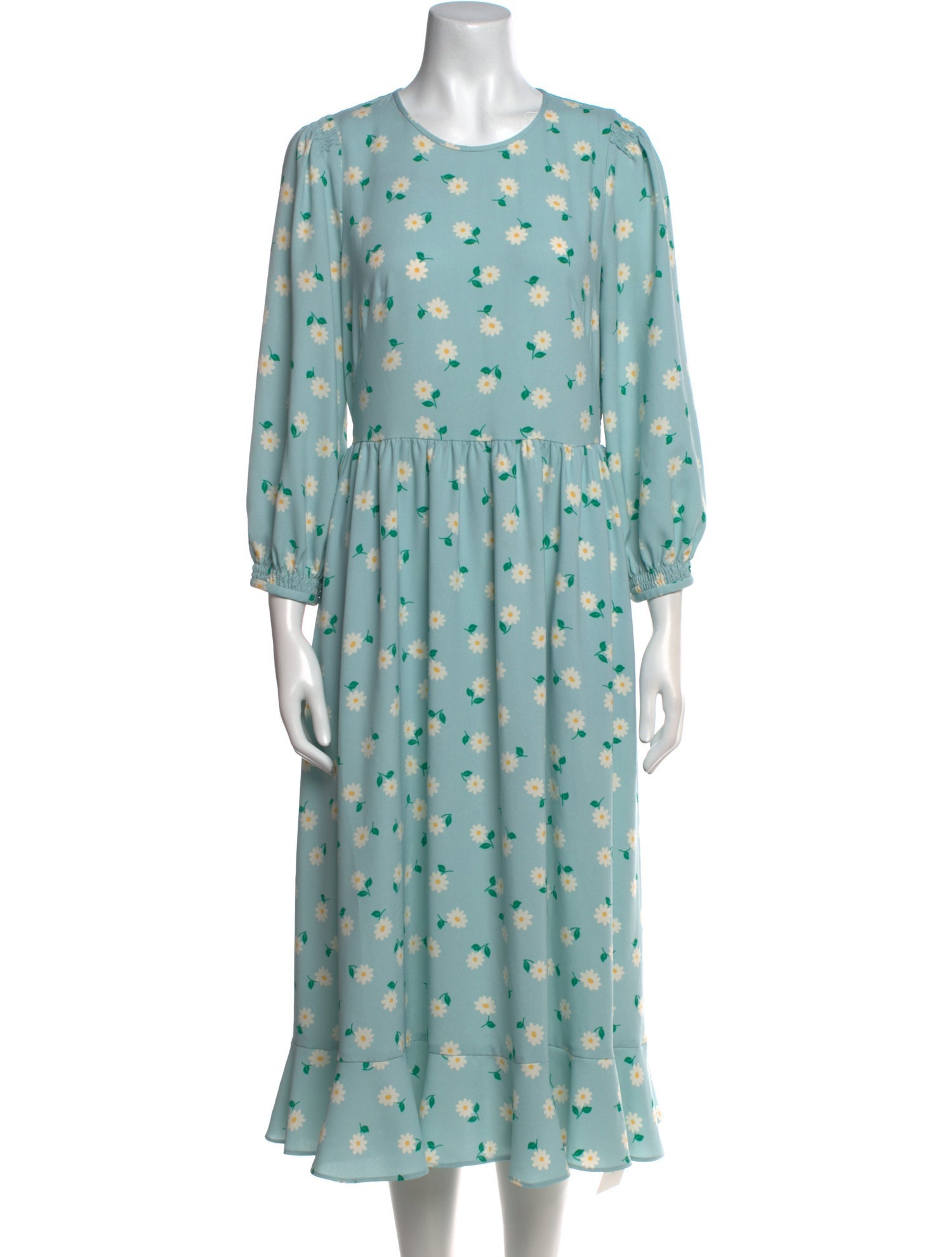 Kate Spade New York Floral Print Midi Length Dress