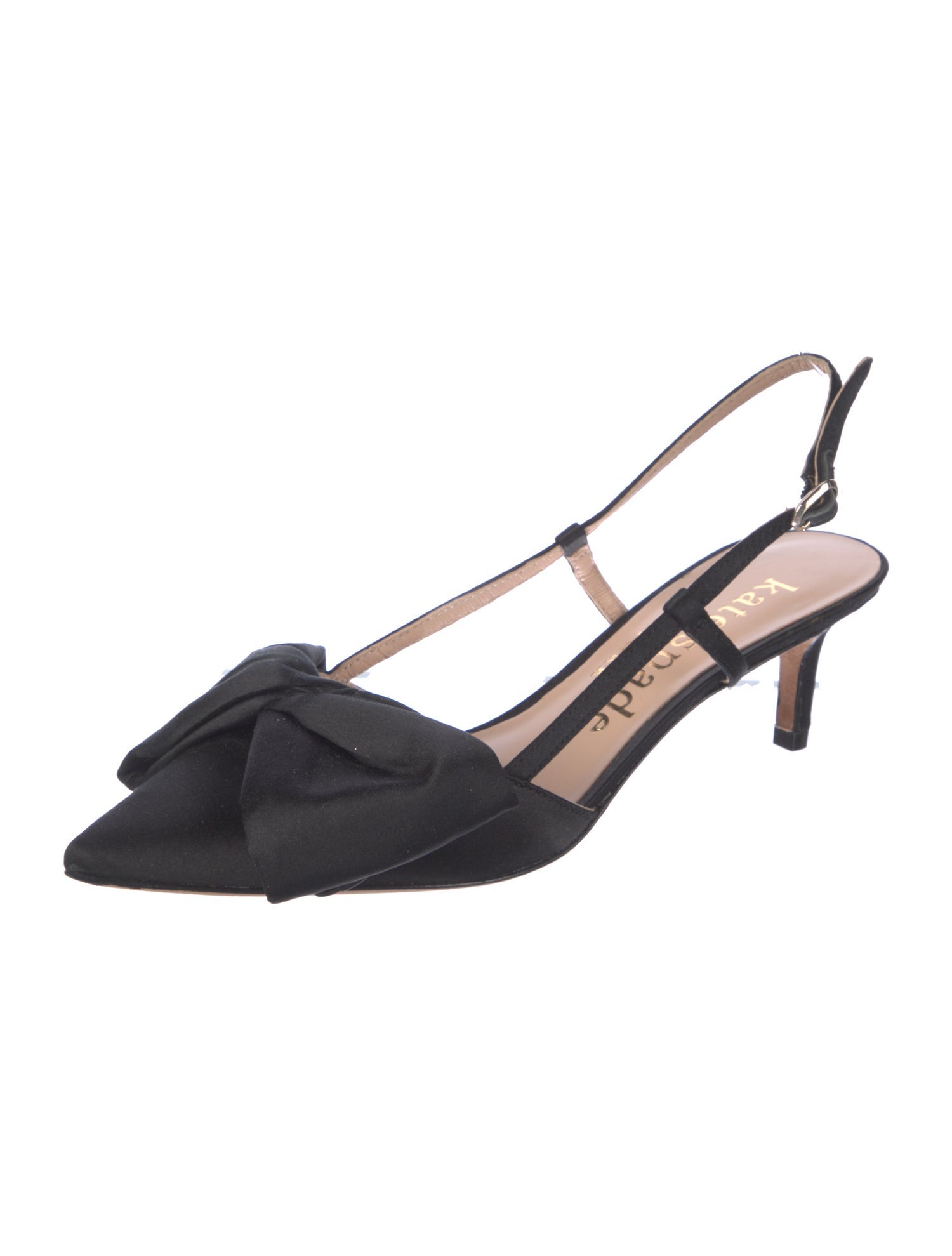 Kate Spade New York Satin Bow Accents Slingback Pumps