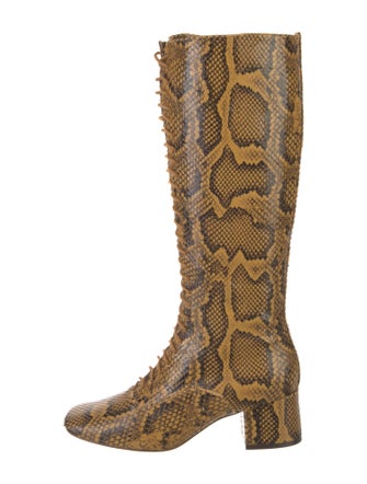Kate Spade New York Embossed Leather Animal Print Boots