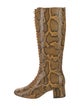 Kate Spade New York Embossed Leather Animal Print Boots