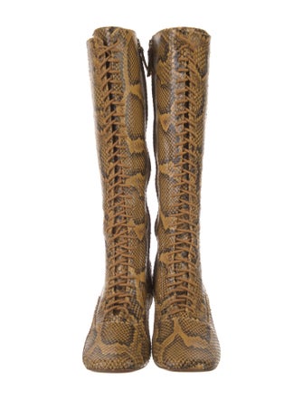 Kate Spade New York Embossed Leather Animal Print Boots