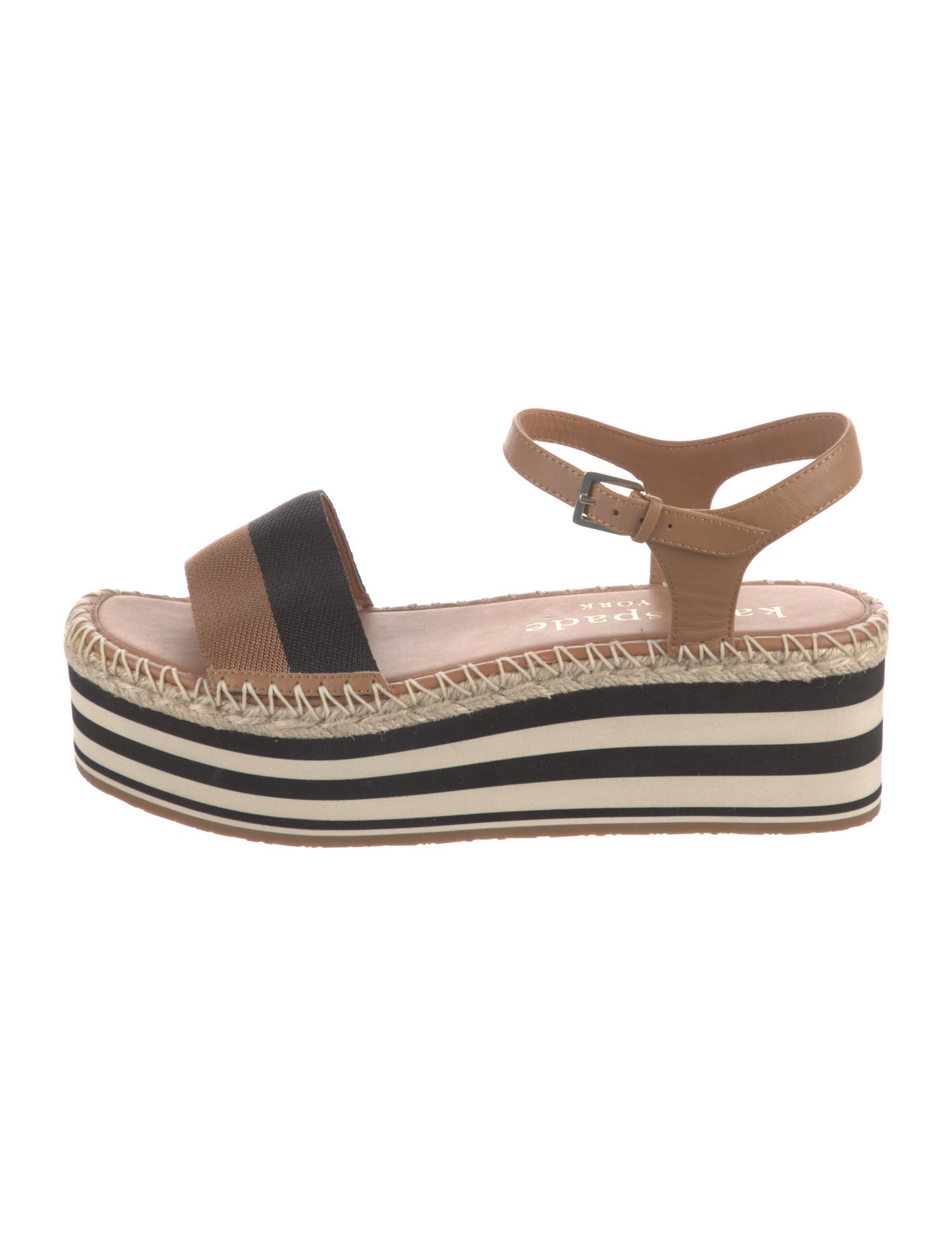 Kate Spade New York Leather Colorblock Pattern Espadrilles