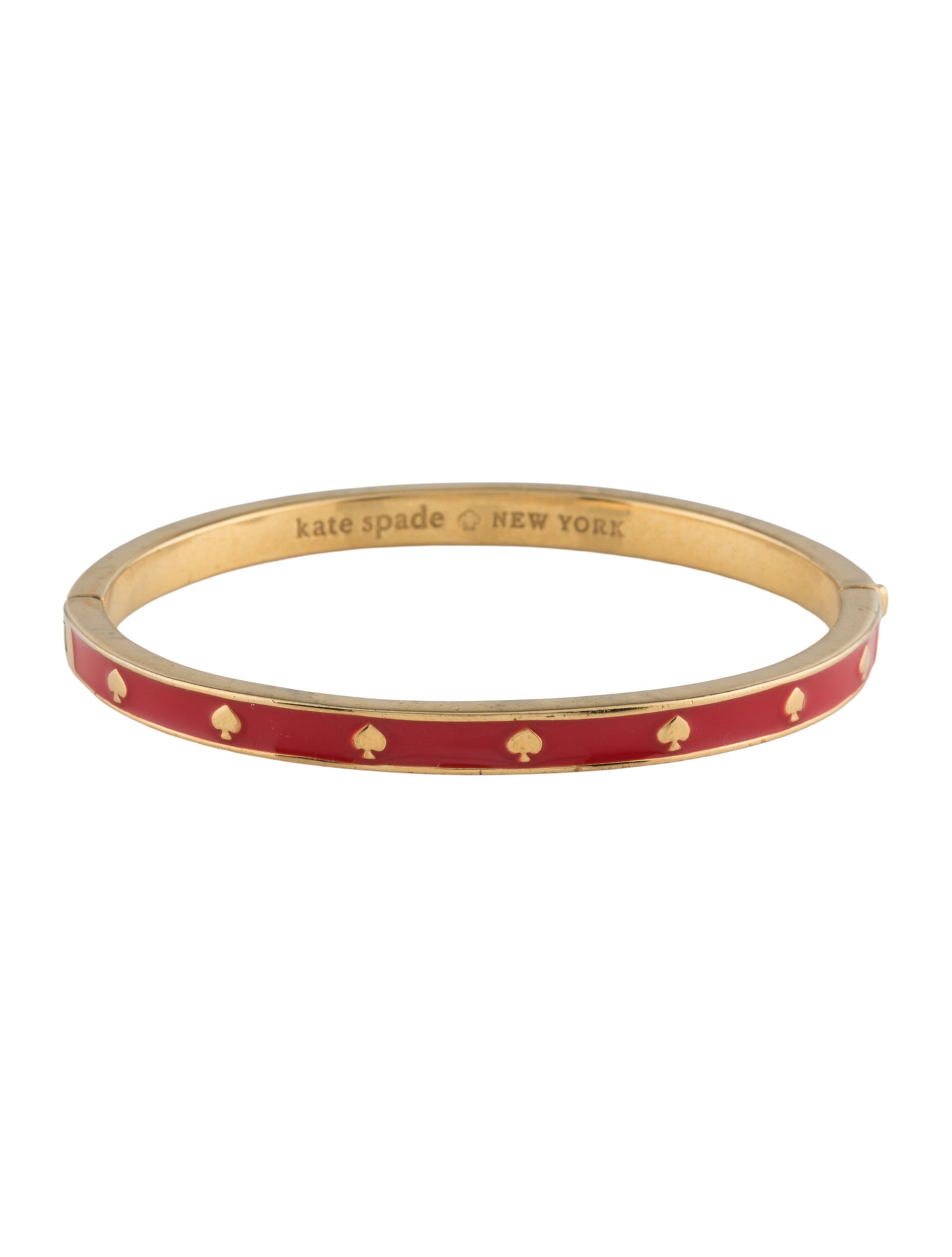 Kate Spade New York Spot The Spade Enamel Hinged Bangle