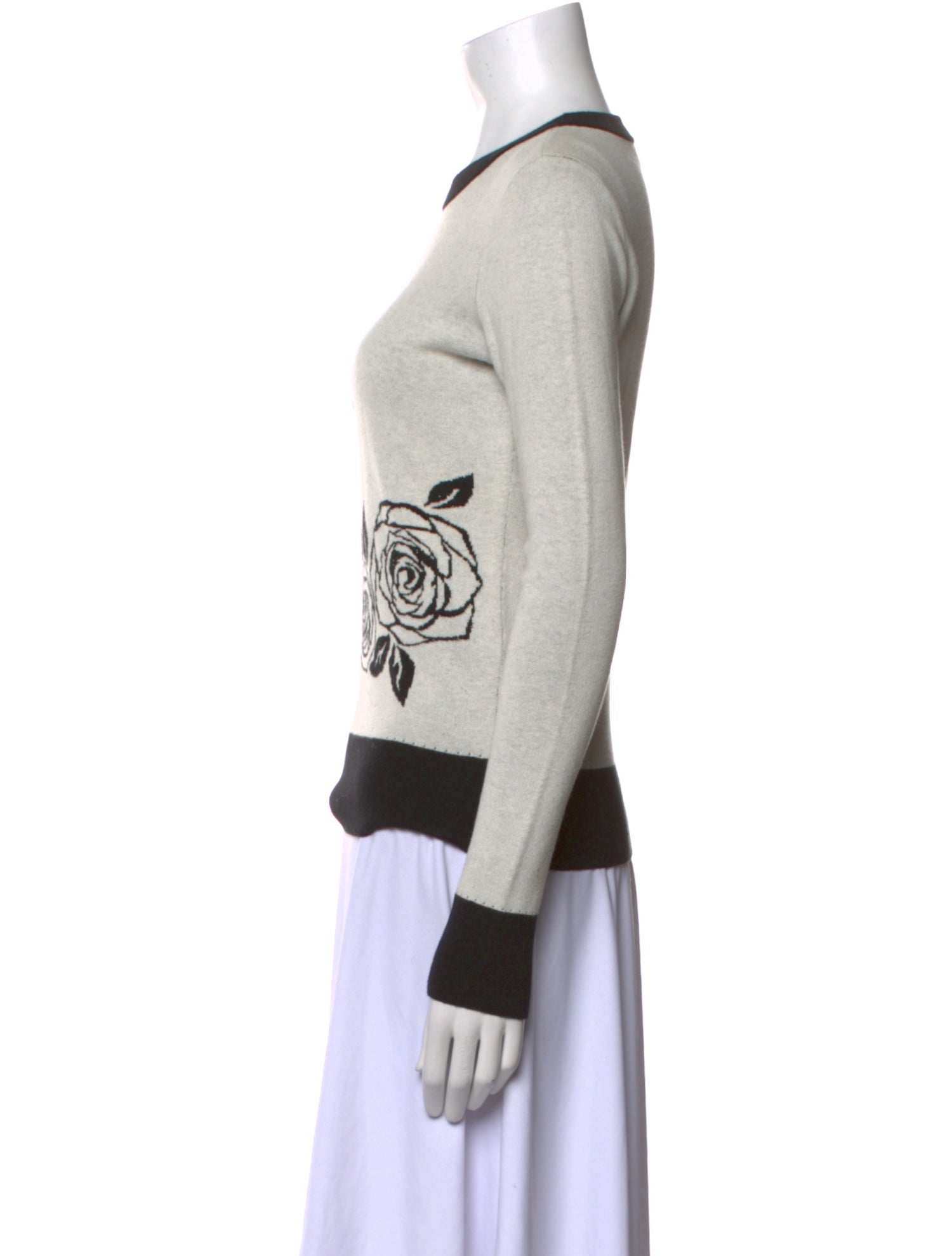 Kate Spade New York Graphic Print Crew Neck Sweater