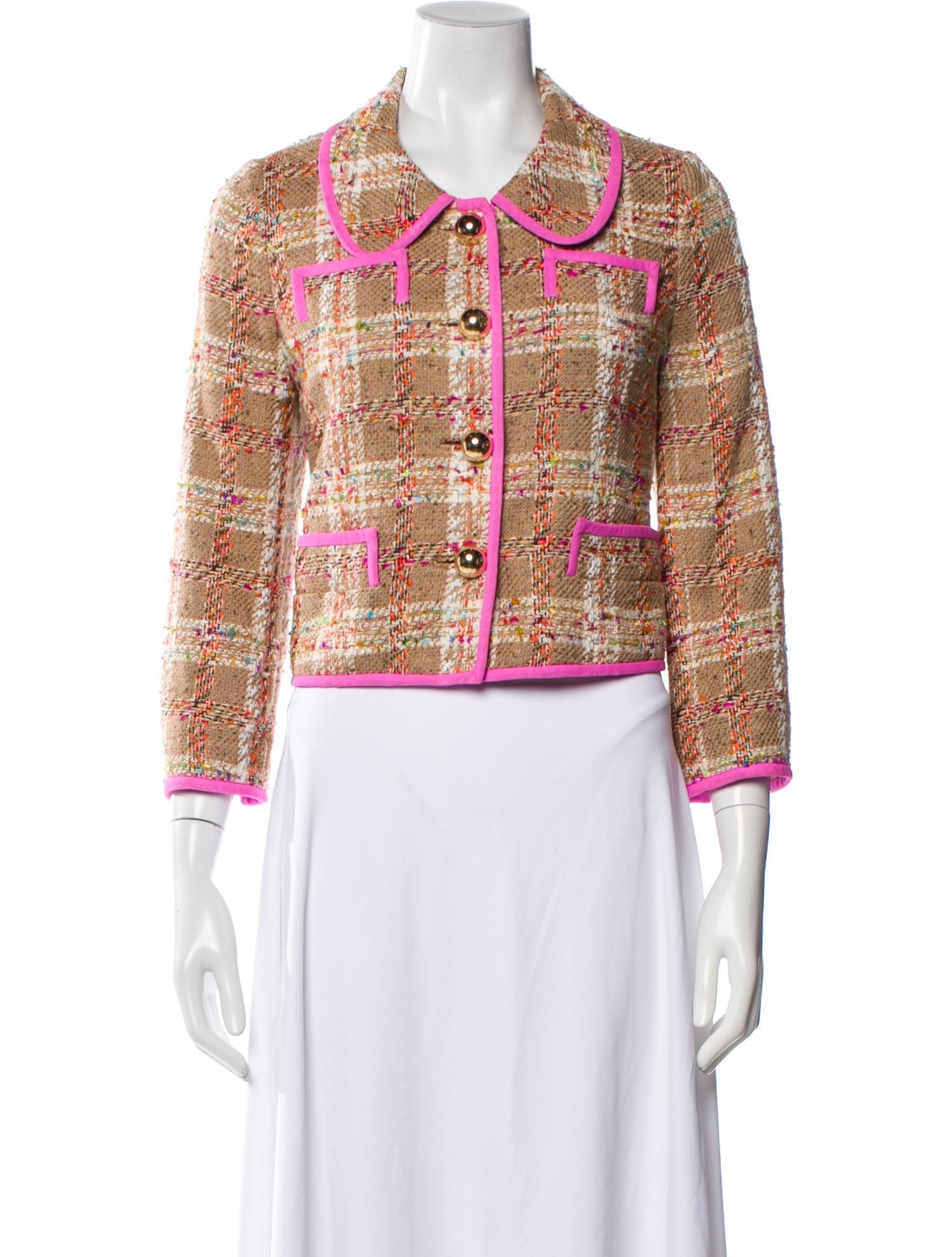 Kate Spade New York Plaid Print Evening Jacket