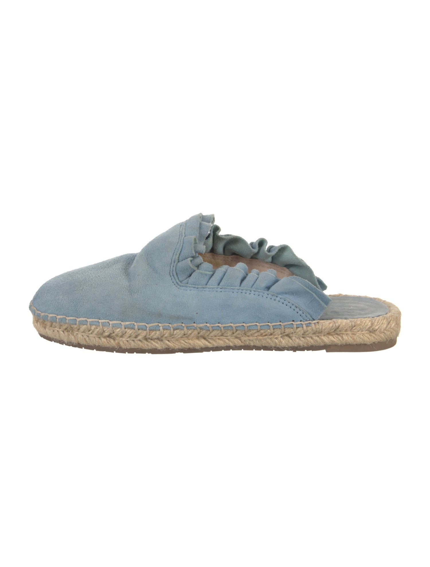 Kate Spade New York Suede Ruffle Embellishment Espadrilles