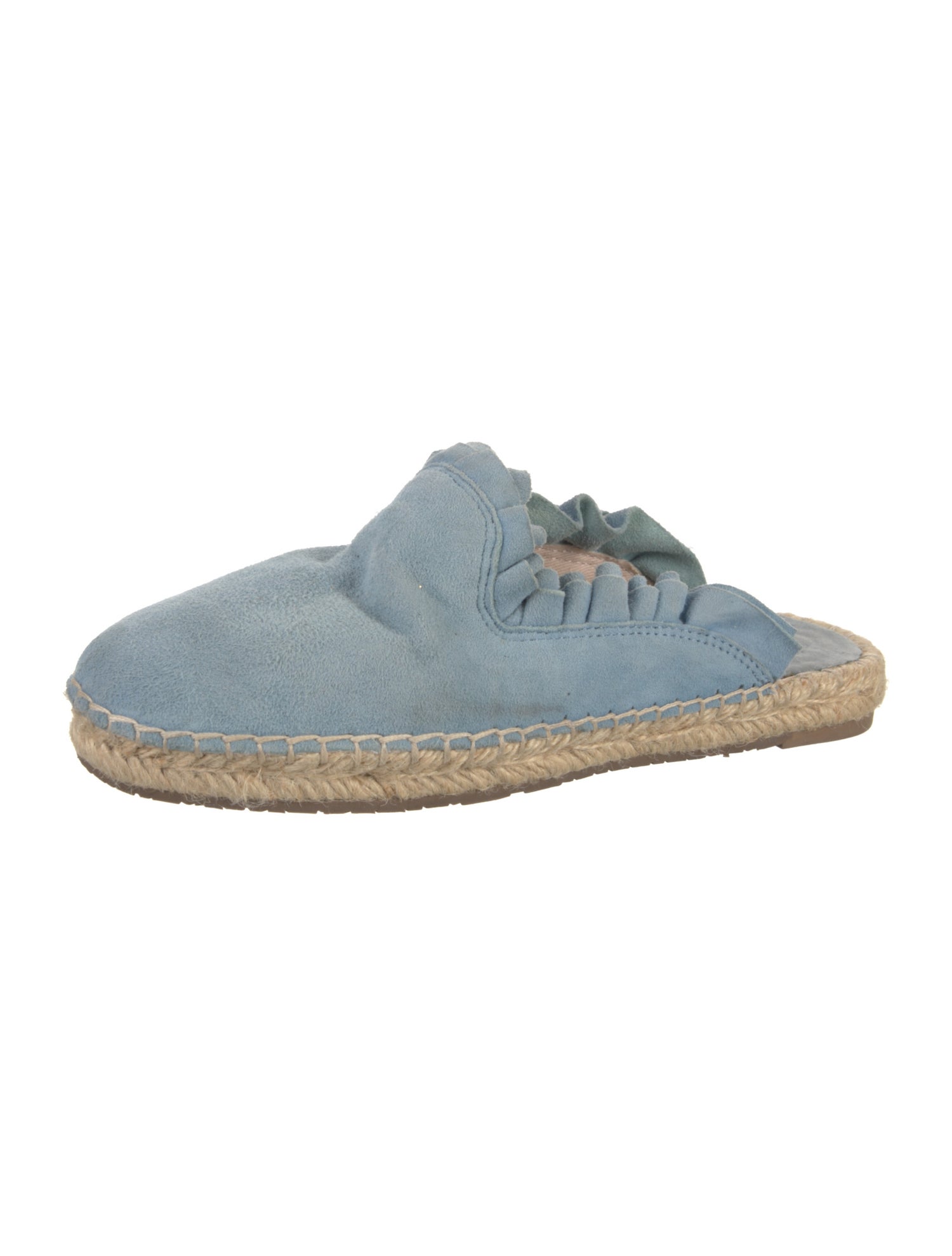 Kate Spade New York Suede Ruffle Embellishment Espadrilles