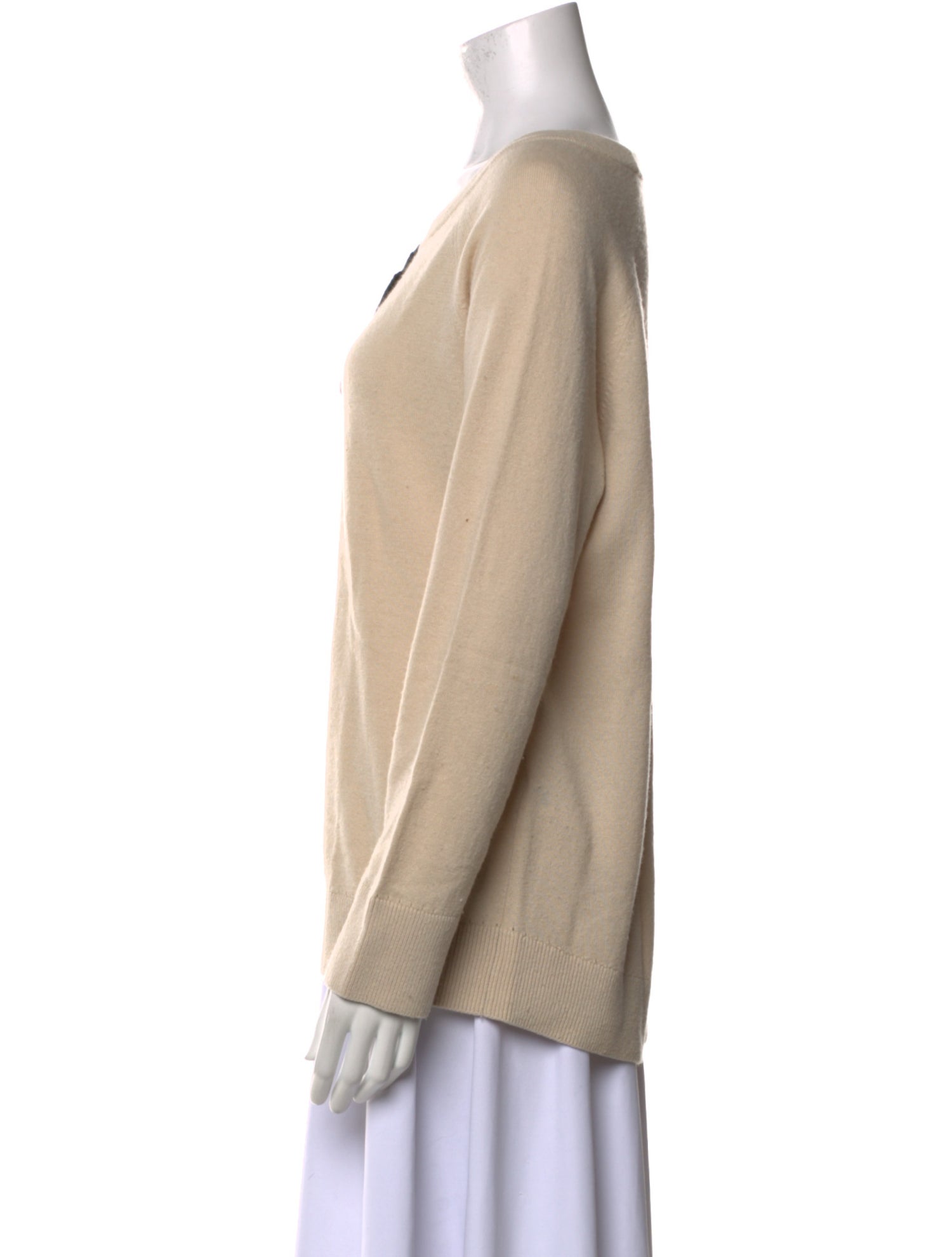 Kate Spade New York Colorblock Pattern V-Neck Sweater