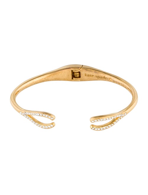 Kate Spade New York Crystal Dainty Sparklers Wishbone Cuff Bracelet