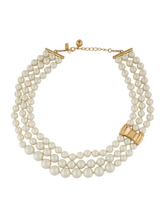 Kate Spade New York Faux Pearl & Crystal Multistrand Necklace