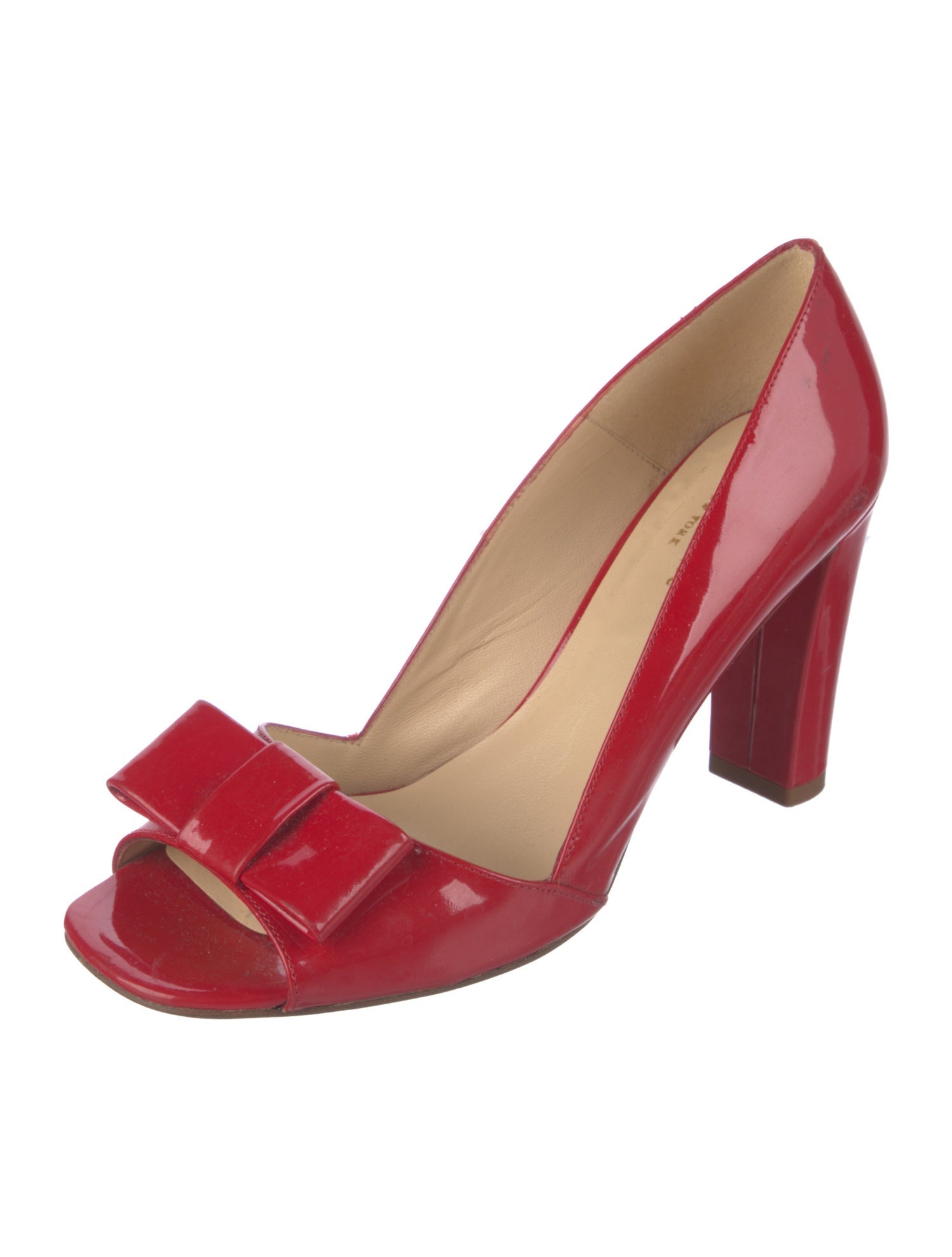 Kate Spade New York Patent Leather Bow Accents Pumps