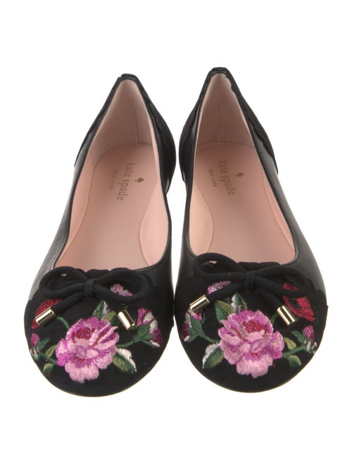 Kate Spade New York Leather Floral Print Flats