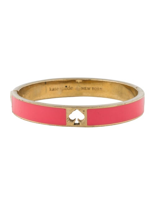 Kate Spade New York Enamel Hole Punch Spade Hinged Bangle