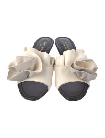 Kate Spade New York Leather Pleated Accents Slides
