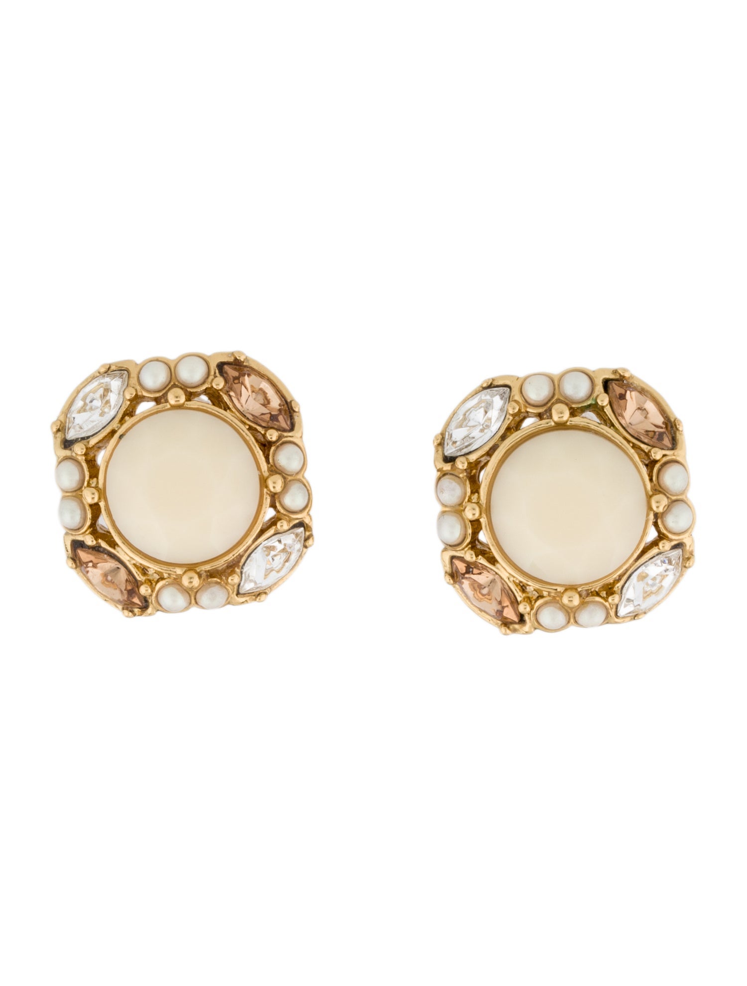 Kate Spade New York Crystal & Faux Pearl Stud Earrings